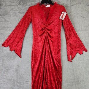 Womens Red Fun World Fire Goddess Devil Costume Small/Medium 2-8